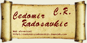 Čedomir Radosavkić vizit kartica